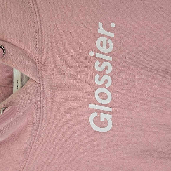Glossier | Pink Hoodie Size Medium - Picture 3 of 9